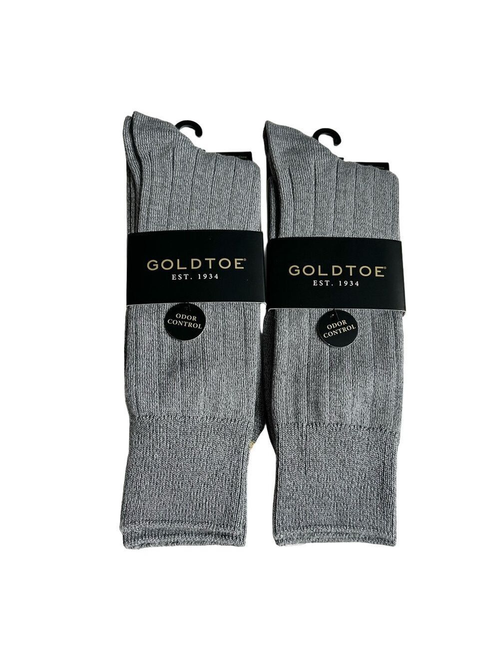 Gold Toe Men’s Charcoal Soft Touch Socks 2 Pairs NWT